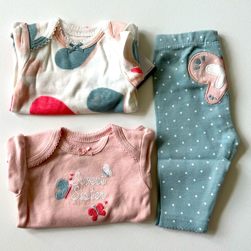 Carters 3pc. Girls Set Newborn